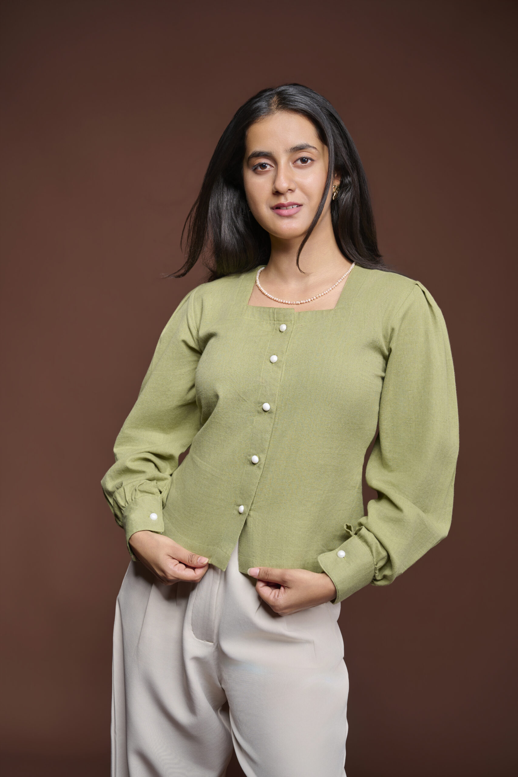 Olive Pearl Top