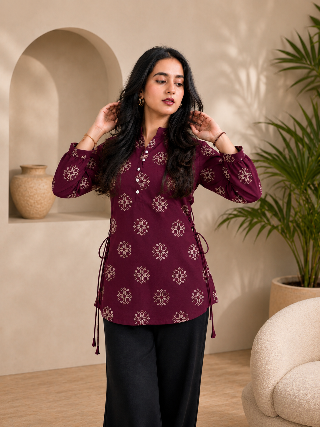 Maroon Merlot Kurti